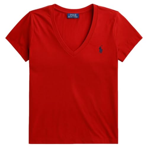 Polo Ralph Lauren Womens Pony Logo V-Neck T-Shirt (Small